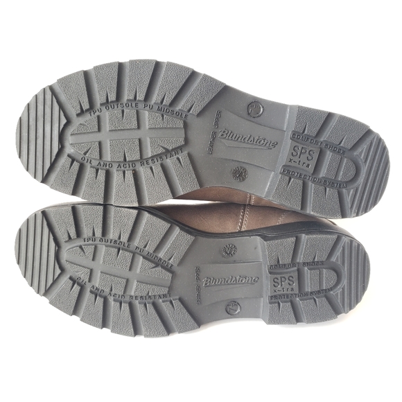 Blundstone 1469 Steel Grey Leather Chelsea Ankle Boots Size 8.5 New in Box - Picture 8 of 11